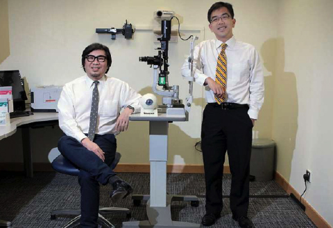  Prof Tan will relinquish his post as medical director of the Singapore National Eye Centre, with Prof Wong taking over from Aug 1, or next Friday. -- ST PHOTO NEO XIAOBIN