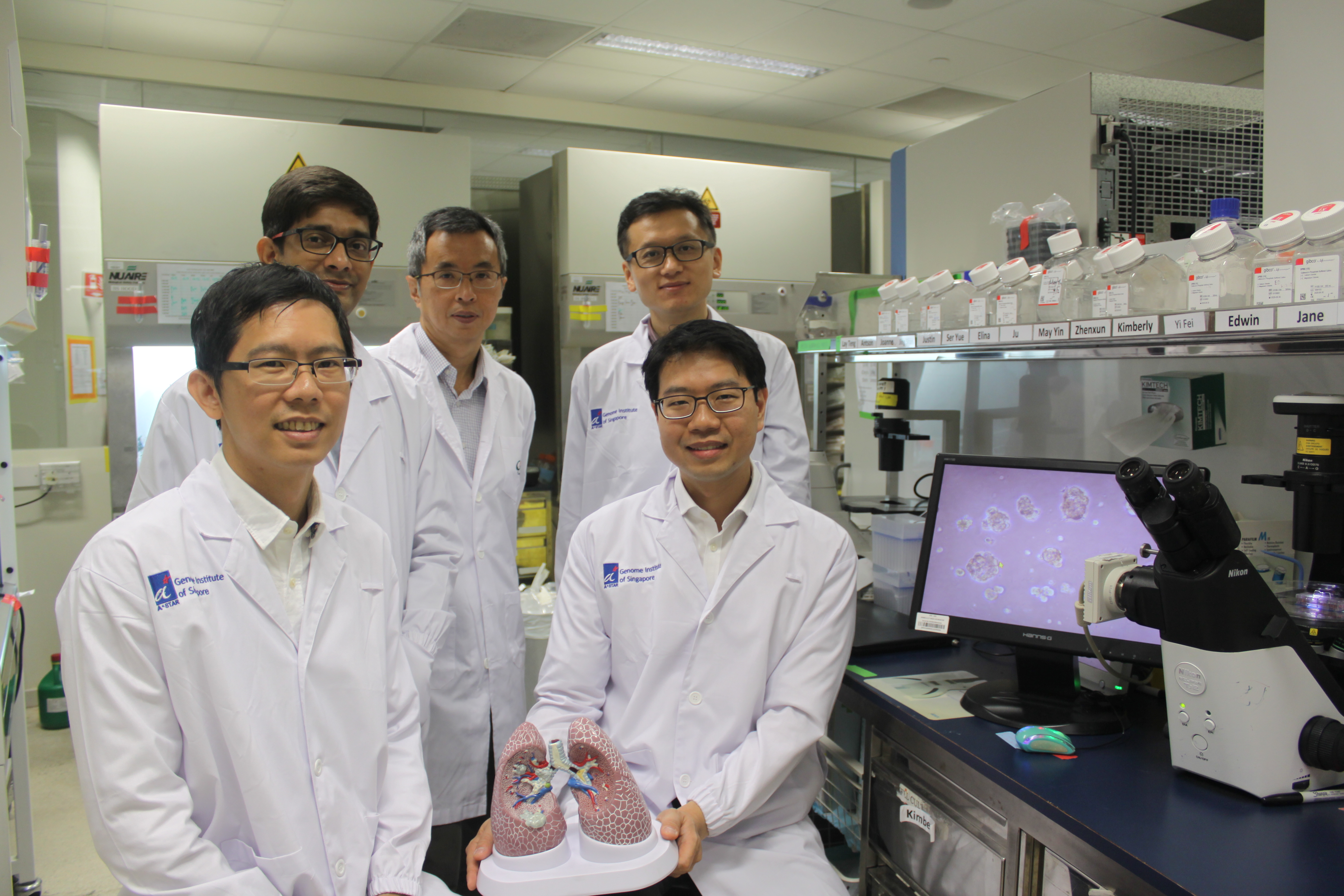  ​From left to right (front row) Dr Tam Wai Leong, Dr Daniel Tan. (back row) Dr Rahul Nahar, Dr Tan Eng Huat and Dr Zhai Weiwei 